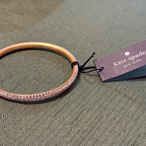 Kate Spade Rhinestone Gold Bangle Bracelet - Picture 3 of 3
